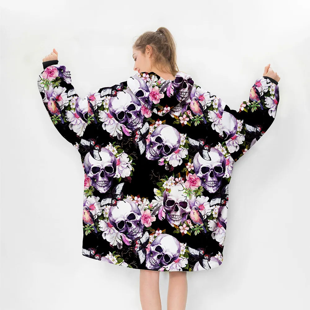 Le Sweat-Plaid Cocooning à Capuche