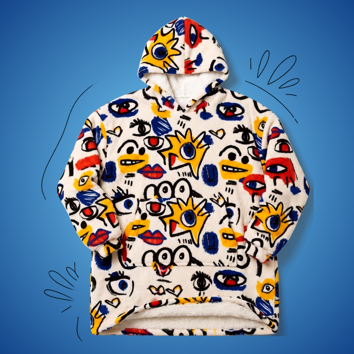 Le Sweat-Plaid Cocooning à Capuche