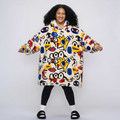 Le Sweat-Plaid Cocooning à Capuche