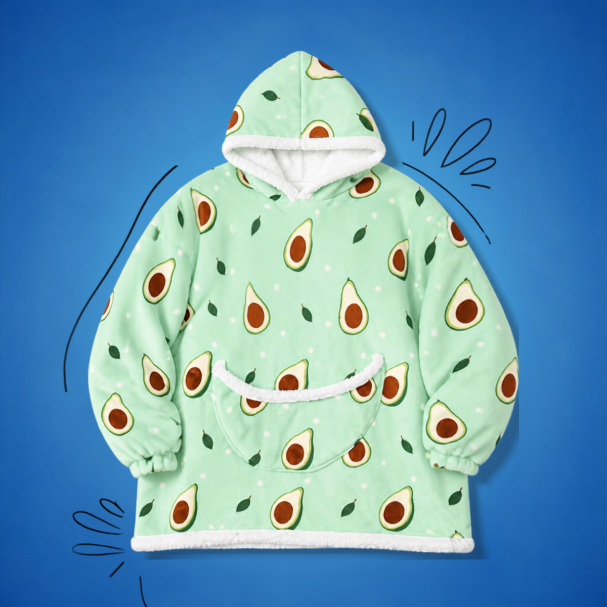 Le Sweat-Plaid Cocooning à Capuche