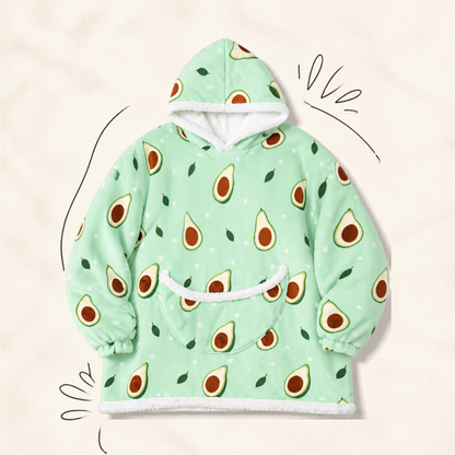 Le Sweat-Plaid Cocooning à Capuche