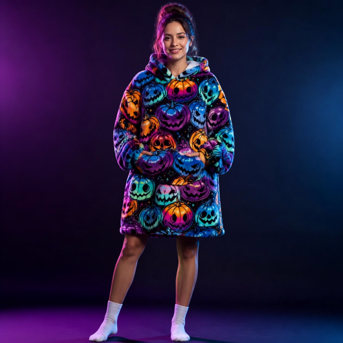 Le Sweat-Plaid Cocooning à Capuche