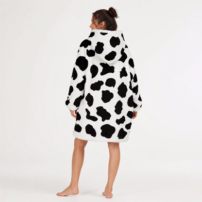 Le Sweat-Plaid Cocooning à Capuche