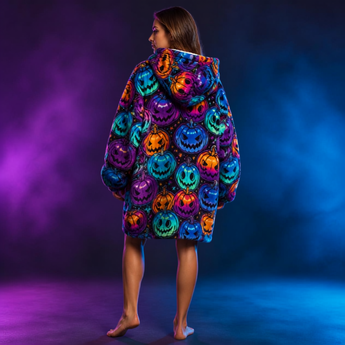 Le Sweat-Plaid Cocooning à Capuche