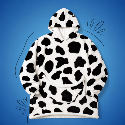 Le Sweat-Plaid Cocooning à Capuche