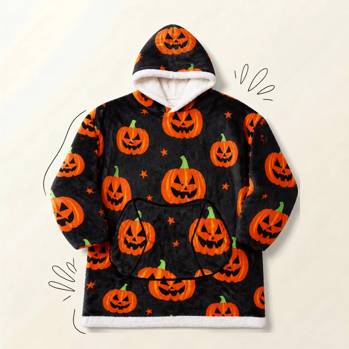 Le Sweat-Plaid Cocooning à Capuche