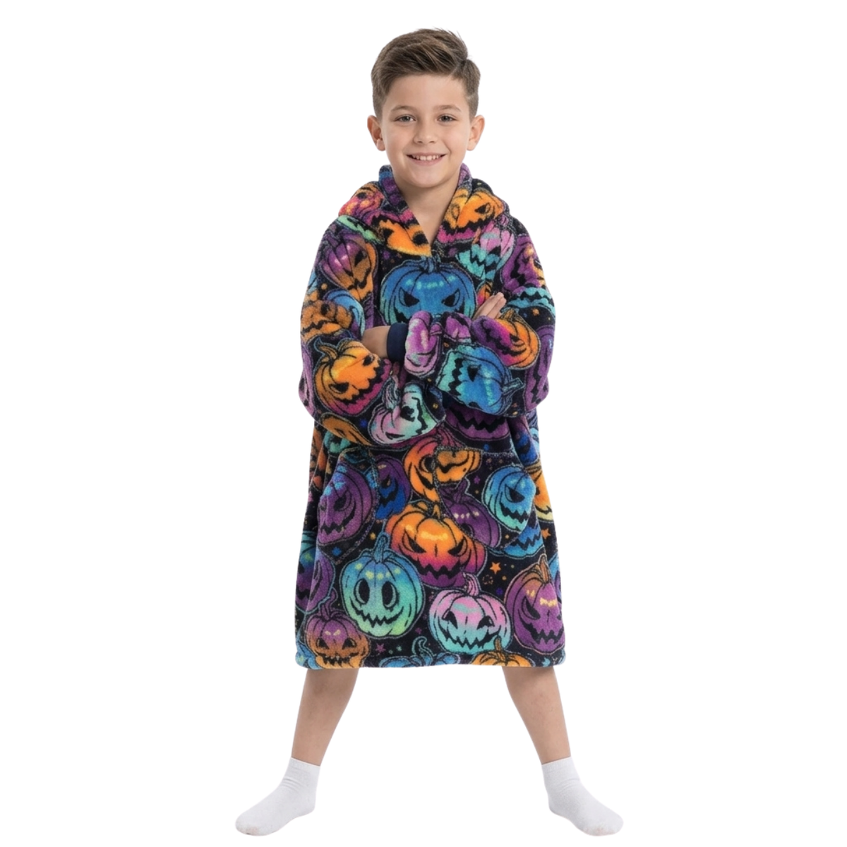 Le Sweat-Plaid Cocooning à Capuche