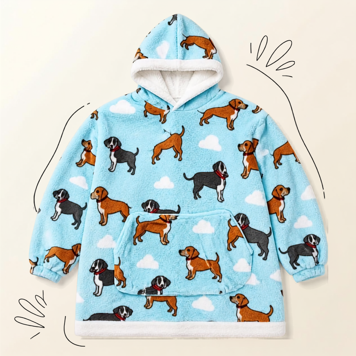 Le Sweat-Plaid Cocooning à Capuche