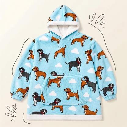 Le Sweat-Plaid Cocooning à Capuche