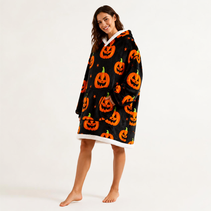 Le Sweat-Plaid Cocooning à Capuche