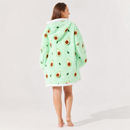 Le Sweat-Plaid Cocooning à Capuche