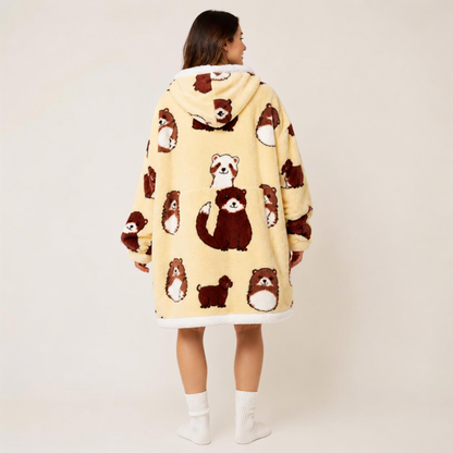 Le Sweat-Plaid Cocooning à Capuche
