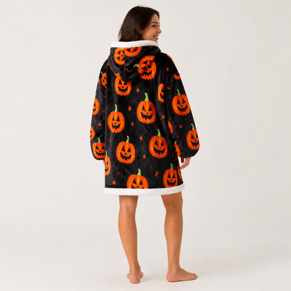 Le Sweat-Plaid Cocooning à Capuche