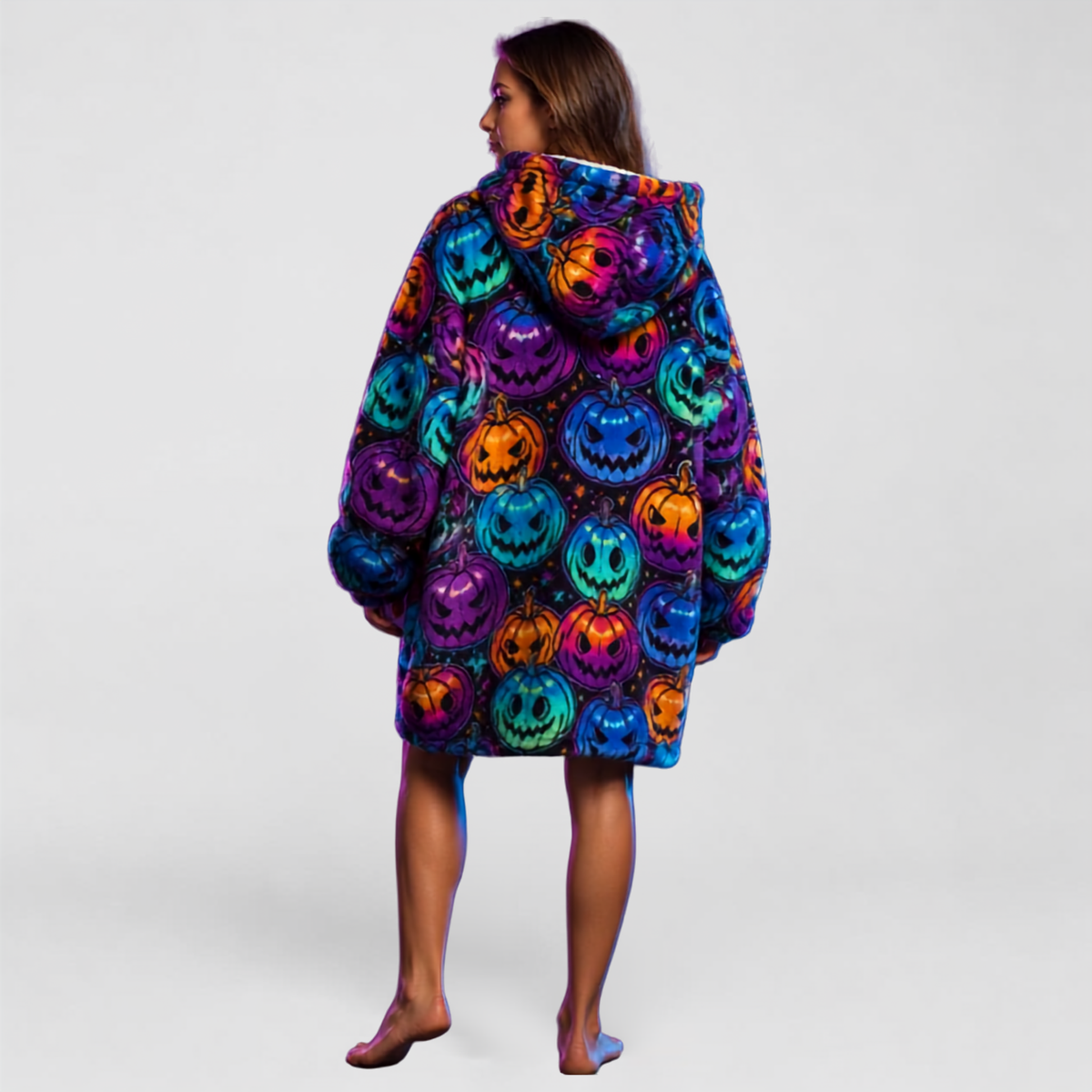 Le Sweat-Plaid Cocooning à Capuche