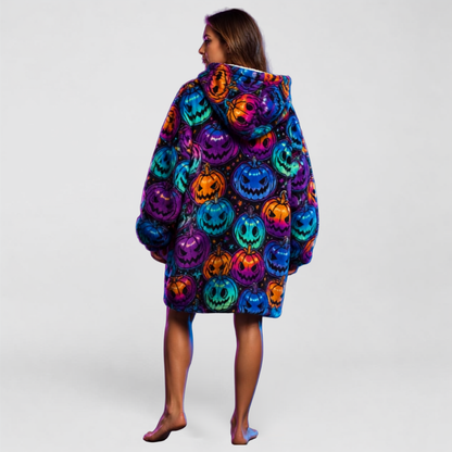 Le Sweat-Plaid Cocooning à Capuche