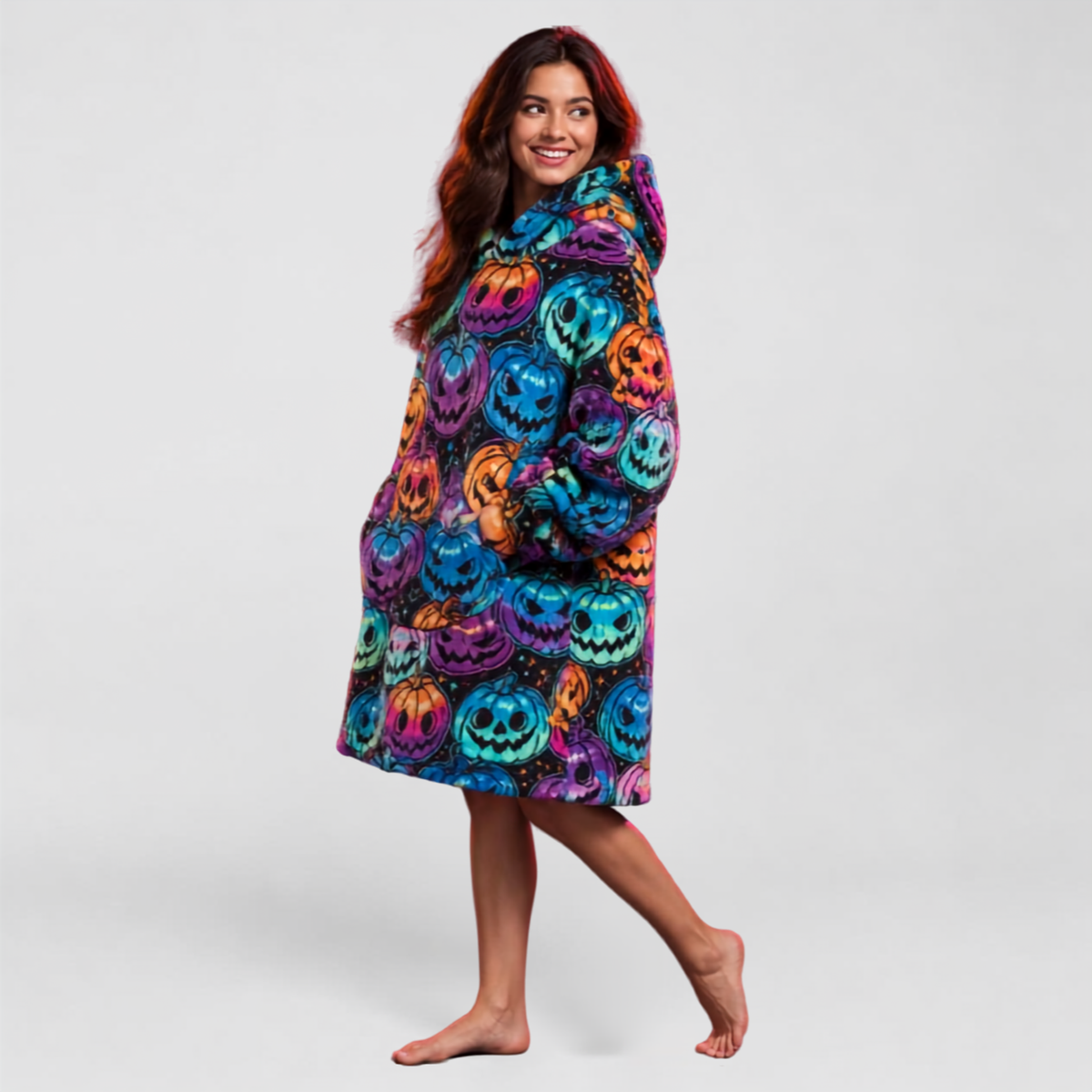 Le Sweat-Plaid Cocooning à Capuche